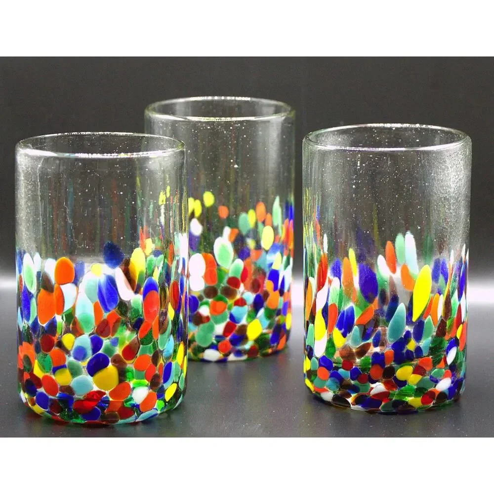 3 Granata Confetti Highball Glasses 5